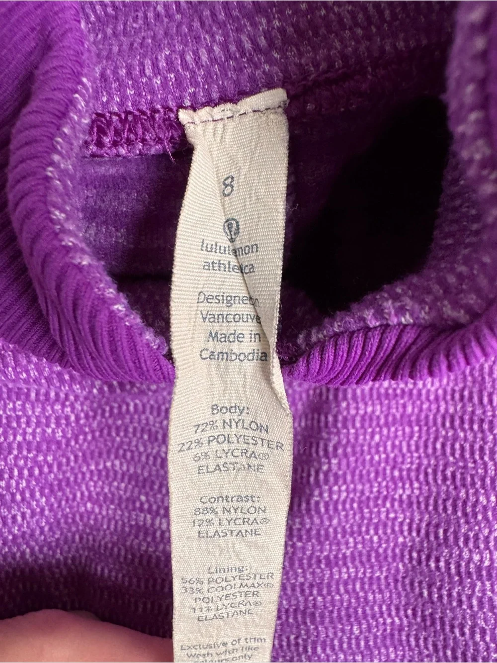 Lululemon Runderful 1/2 Zip Pullover Purple Women’s 8 - Picture 4 of 7